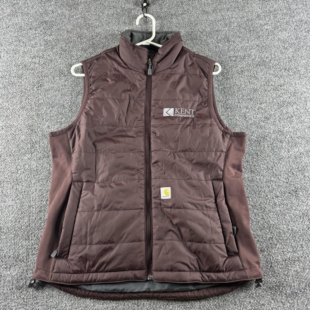 Carhartt Vest Womens M Red Insulated Softshell Puffer Workwear OV5984-W